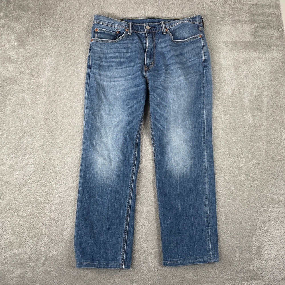 Levi's 541 Athletic Taper Pants Mens 34x28 Blue Denim Stretch Medium Wash Jeans